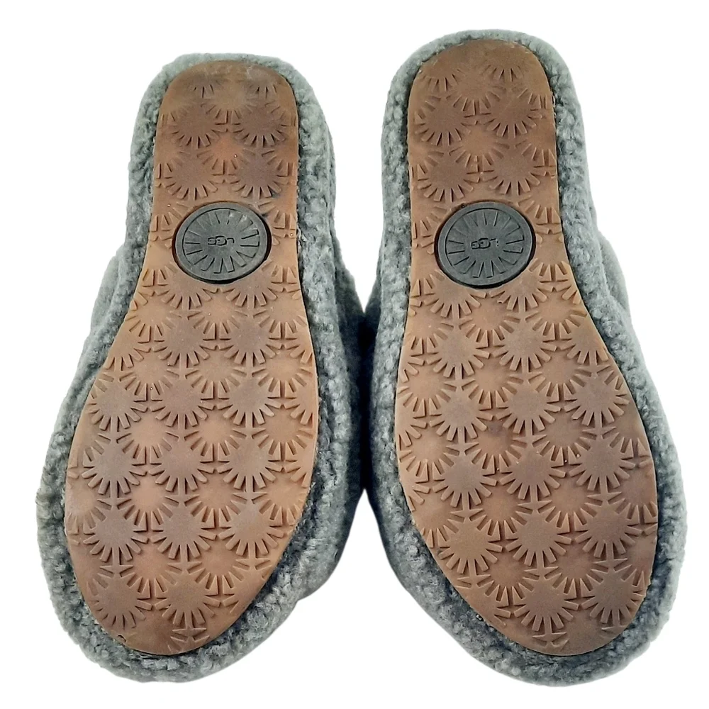 UGG Kids Fluff Yeah Slide Slipper Charcoal Gray Size 2K